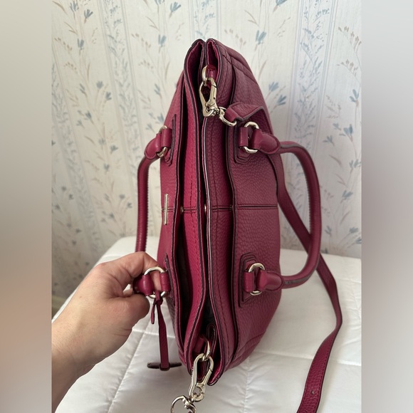Cole Haan Fuchsia Leather Convertible Bag - Picture 6 of 16
